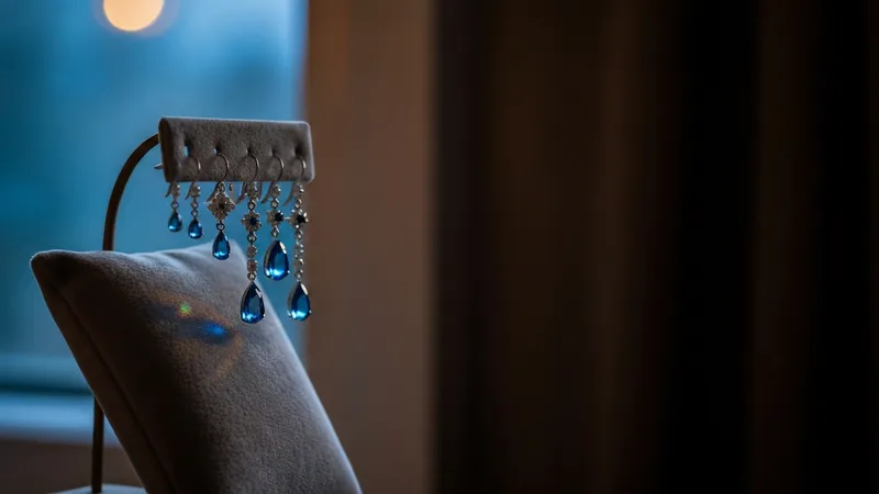Design contemporain de boucles en saphir